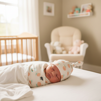 Monica + Andy Baby Top Knot Cap - Peaches (0-6M)