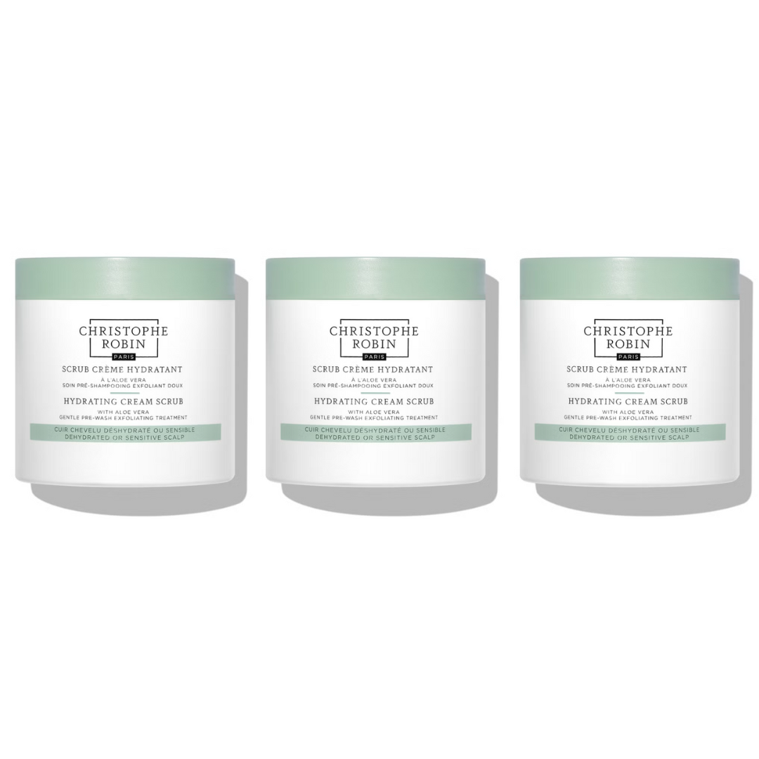 Christophe Robin Hydrating Cream Scrub 40ml - 3 pack