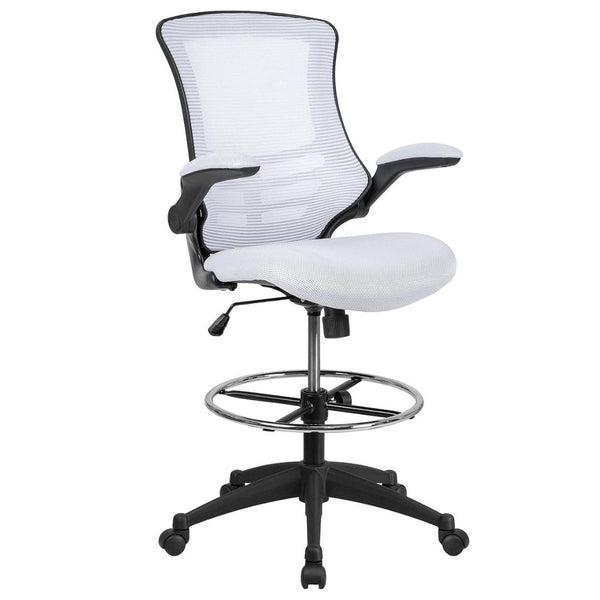 Flash Furniture Drafting Chair - White Mesh