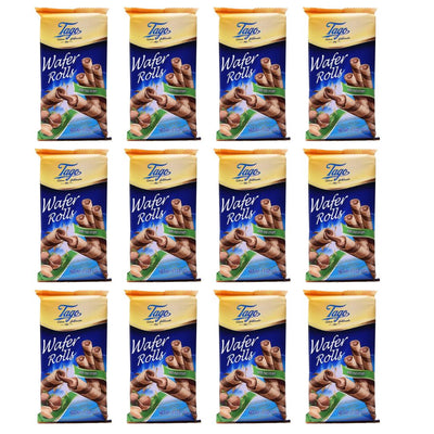 Tago Crispy Wafer Rolls With Nut Cream - 150g X 12