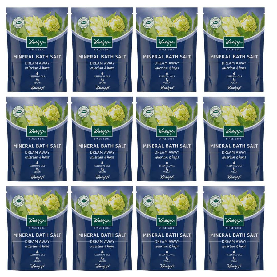 Kneipp Valerian & Hops Mineral Bath Salt Dream Away - 60g x 12 Pack