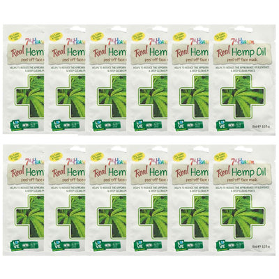 7th Heaven Real Hemp Oil Peel-off Face Mask - 12 Pack