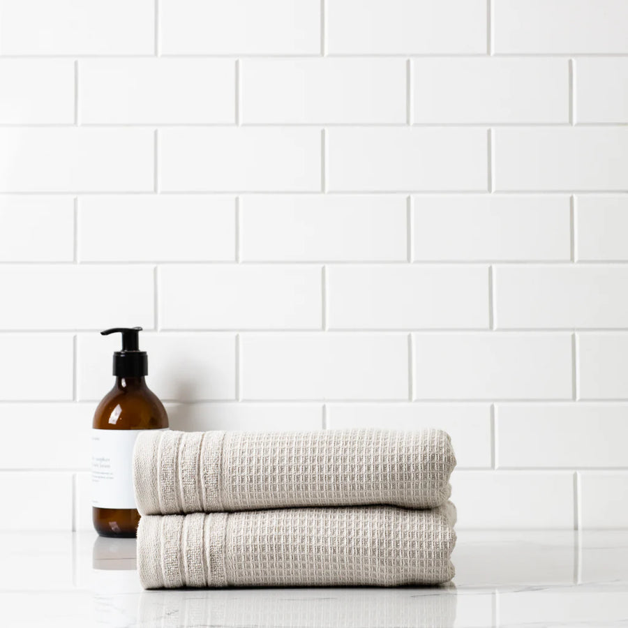Lunar Oceans Waffle Terry Hand Towels - Oatmeal (3 Pack)