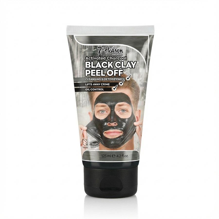 7th Heaven Activated Charcoal Black Clay Peel Off Face Mask for Men 125ML