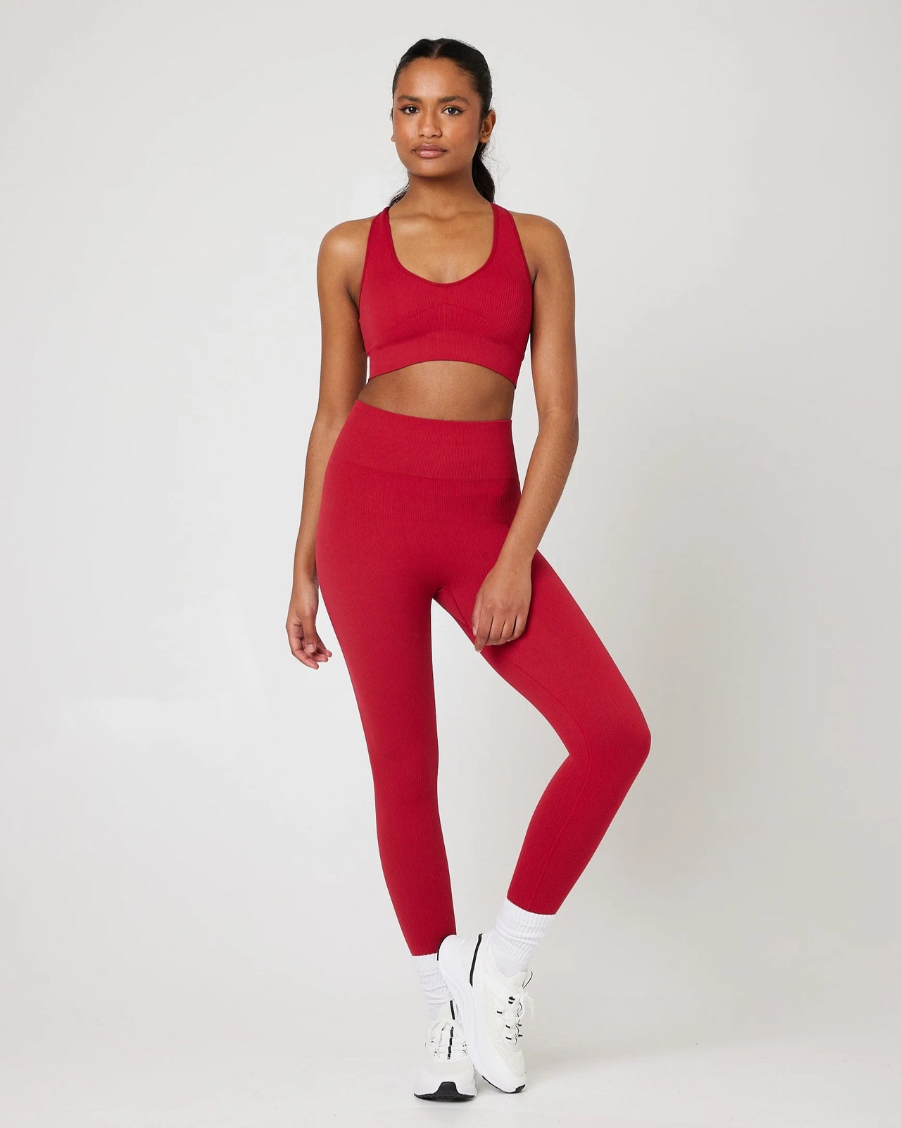 Snuggz Fit Super Stretch V Neck Bar and Legging Berry Set (Various Sizes)