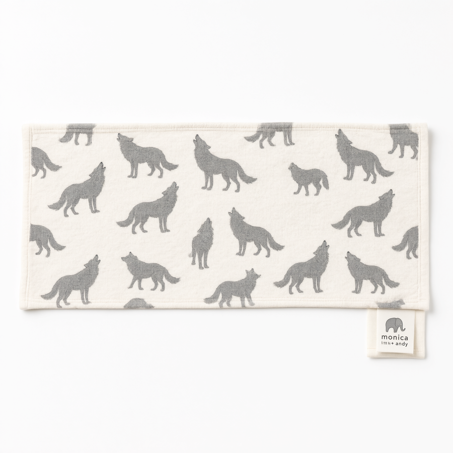 Monica + Andy Organic Cotton Burp Cloth - Grey Wolf
