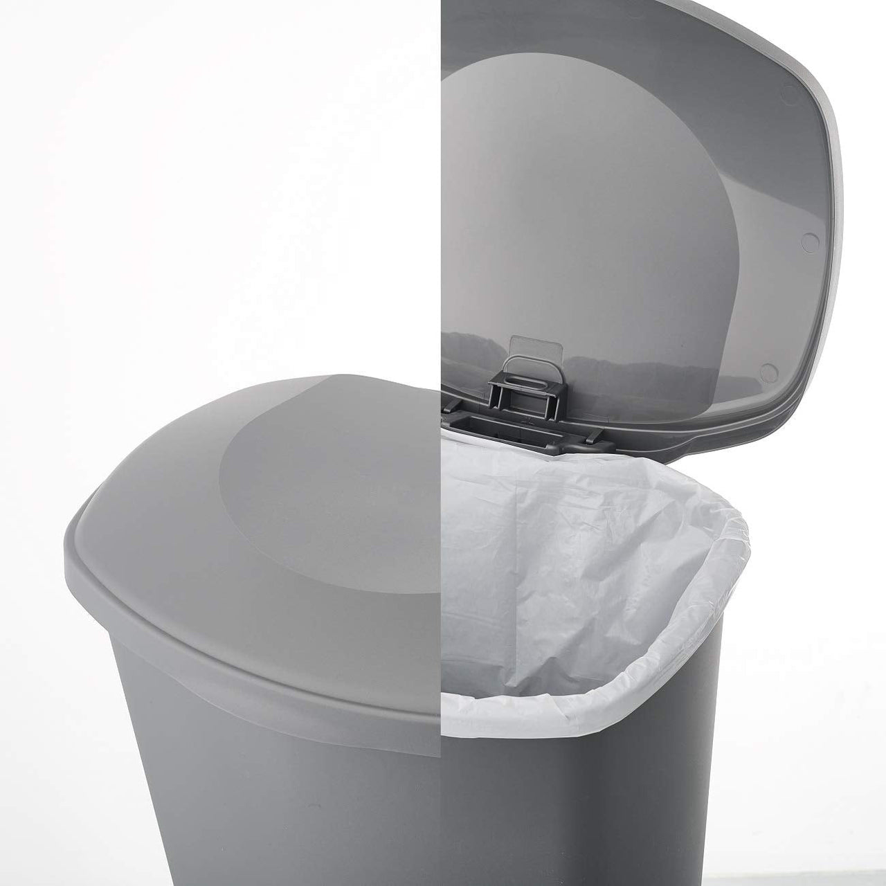 pedal bin 50 litre Addis 50 Litre Light Grey Kitchen Pedal Bin