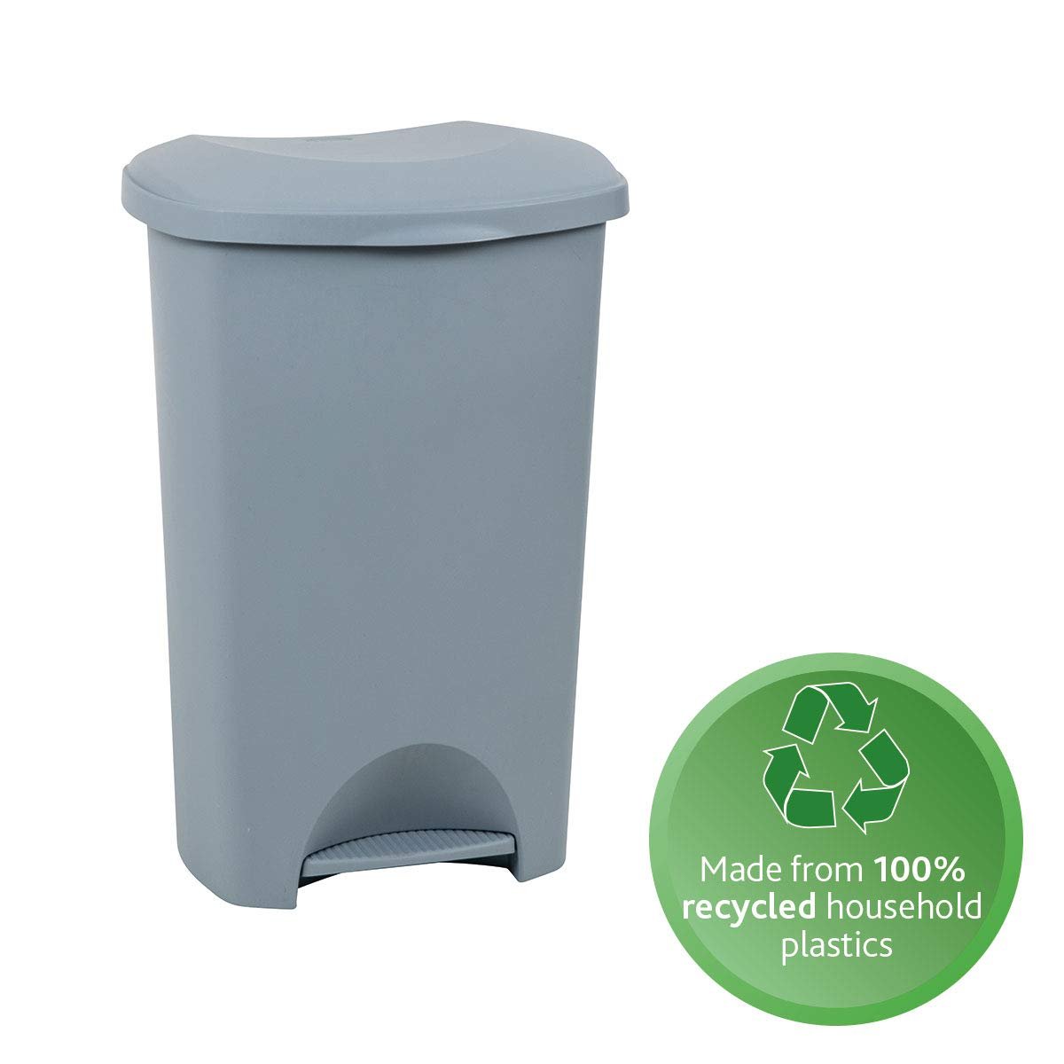 Addis 50 Litre Light Grey Kitchen Pedal Bin - Eco Edition - liquidation.store