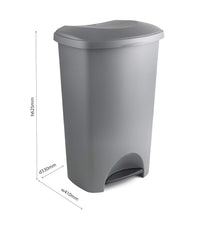 Thumbnail for Addis 50 Litre Light Grey Kitchen Pedal Bin - Eco Edition - liquidation.store