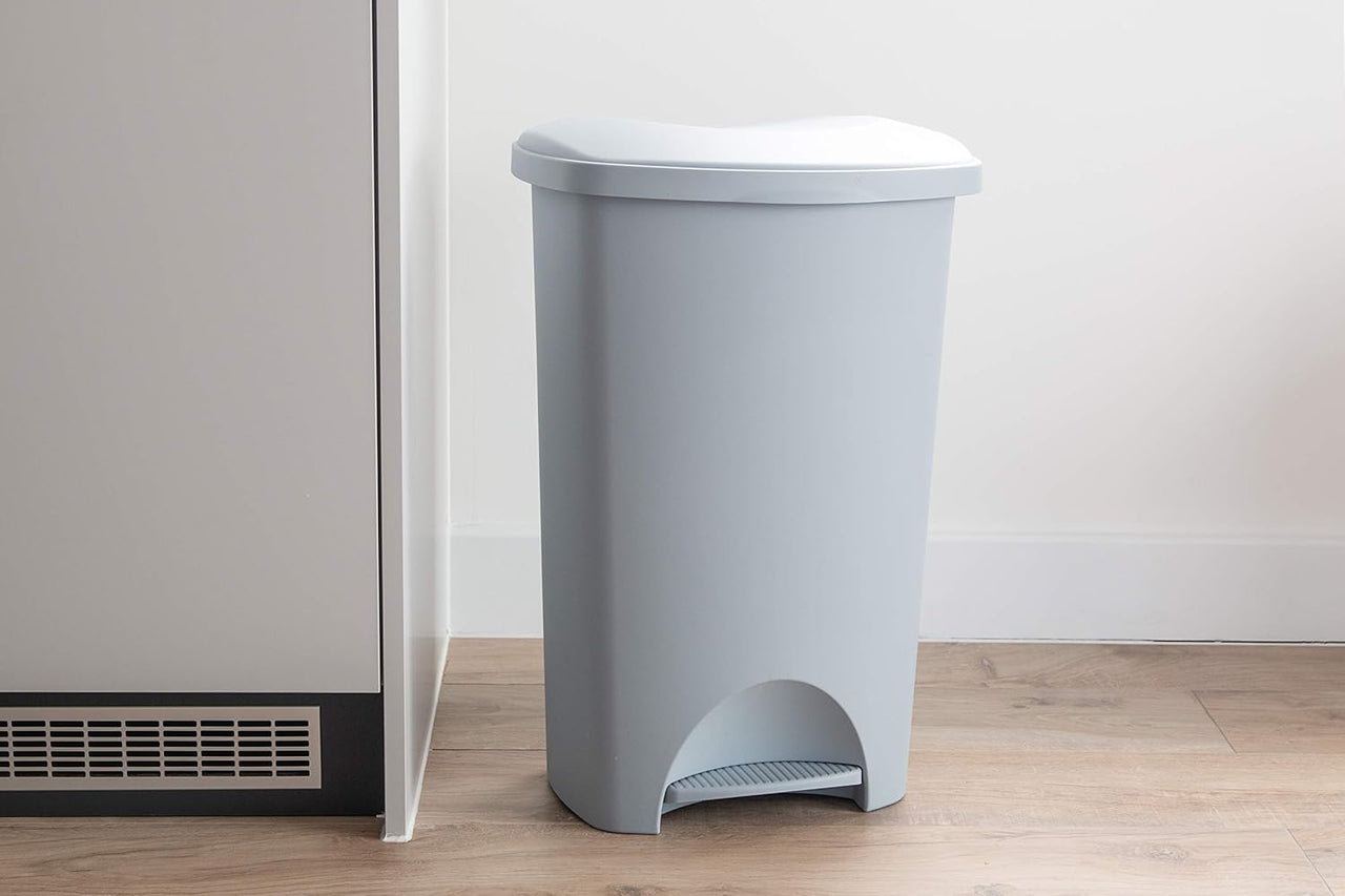 Addis 50 Litre Light Grey Kitchen Pedal Bin - Eco Edition - liquidation.store