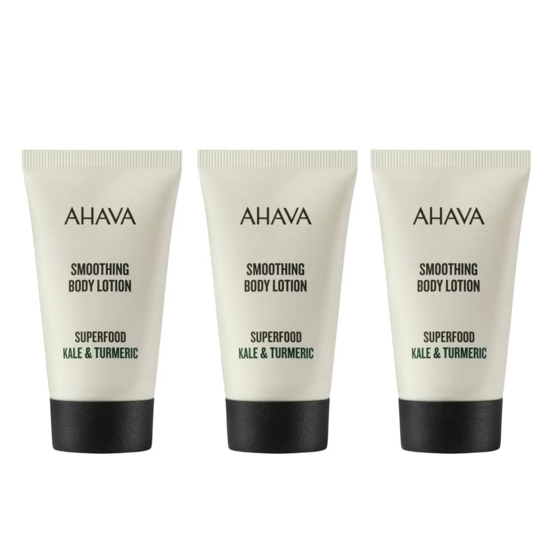 AHAVA Smoothing Kale and Turmeric Body Lotion - 40ml X3 - liquidation.store