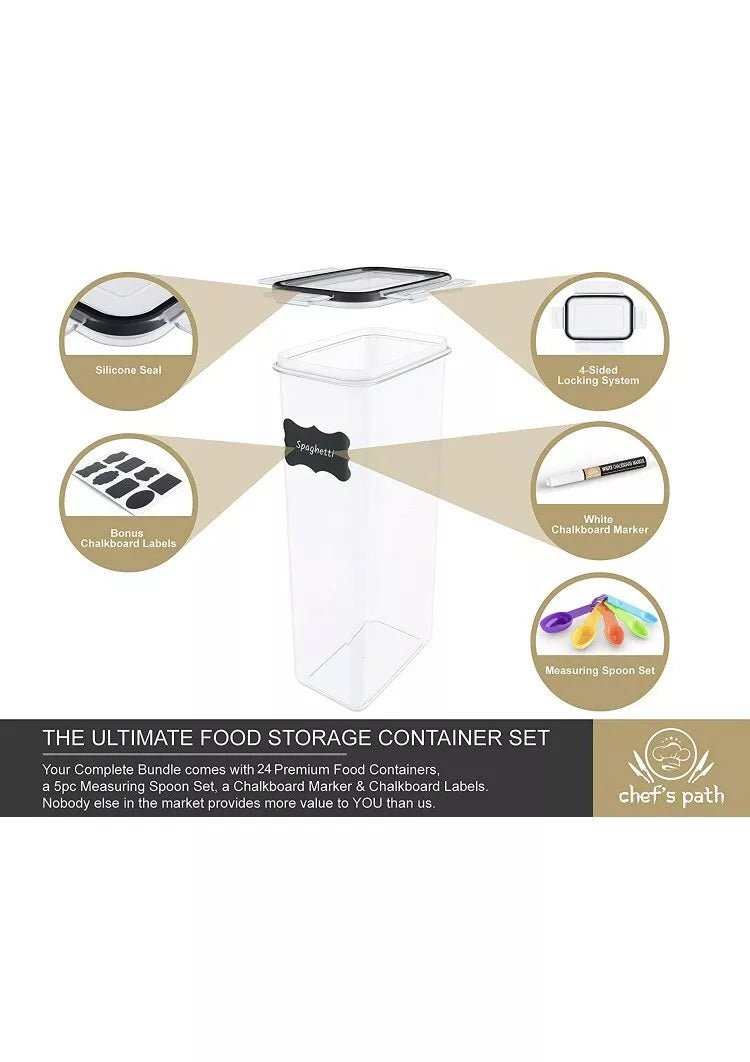 Airtight Food Storage Container Set - 24 Piece - liquidation.store