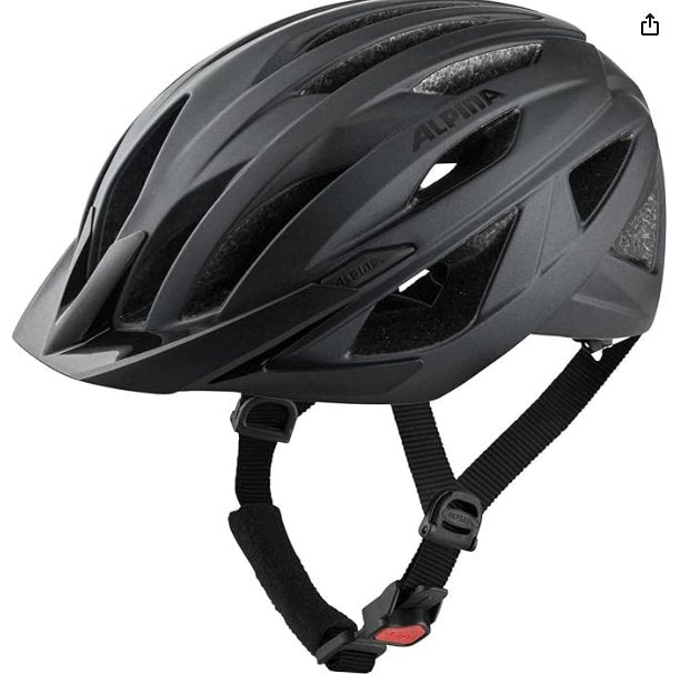 Alpina Parana Black Matt Cycling Helmet 55-59cm (Medium) - liquidation.store