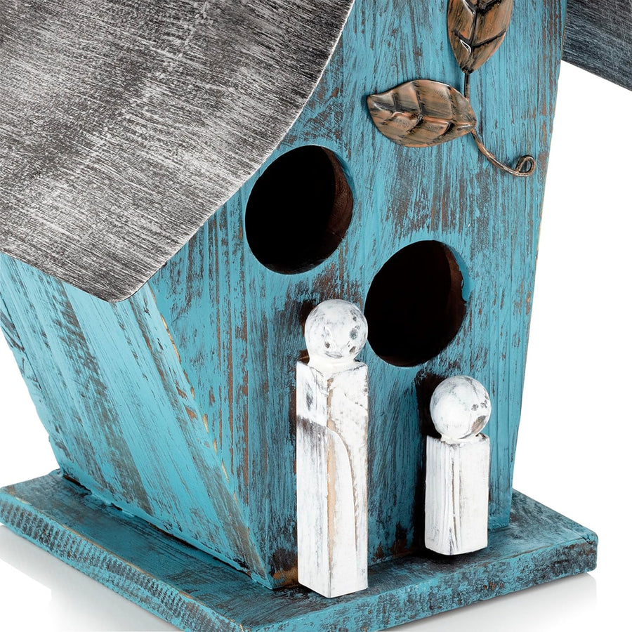 Alpine Corporation 30cm Outdoor Hanging Birdhouse - Blue - liquidation.store
