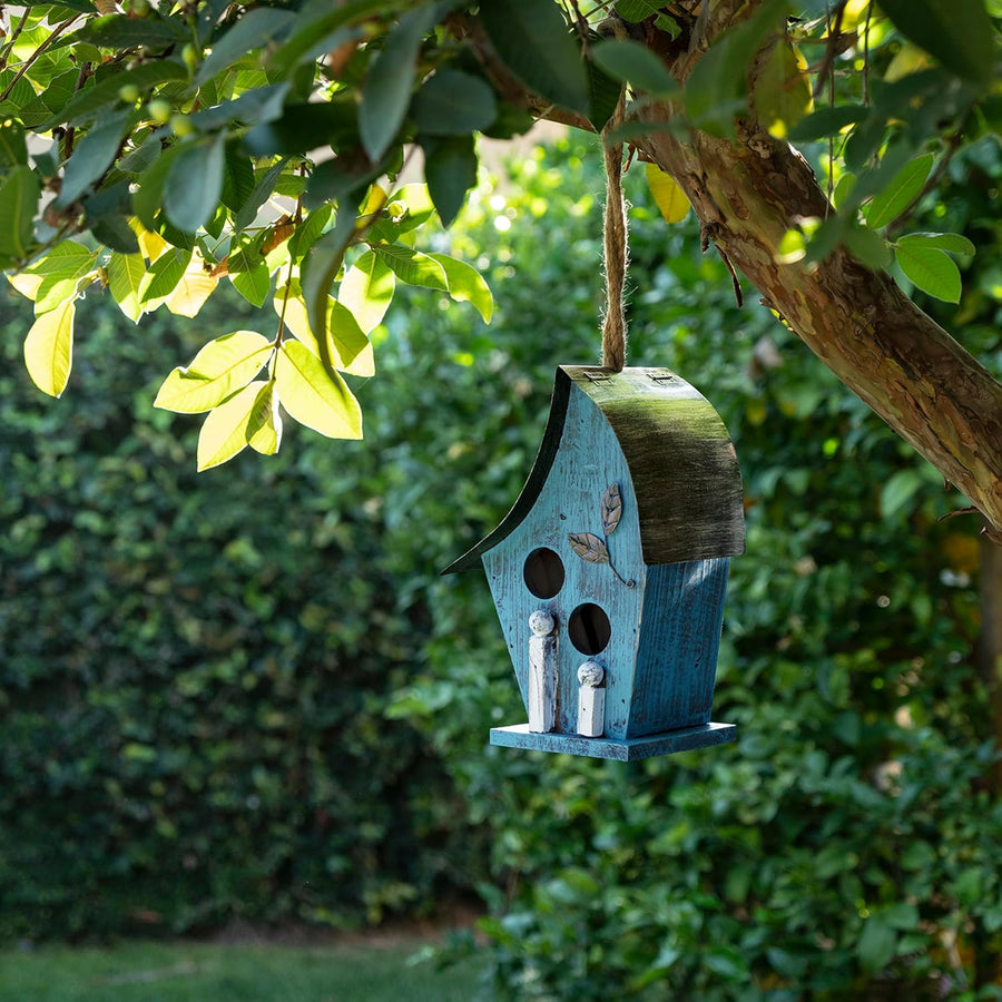 Alpine Corporation 30cm Outdoor Hanging Birdhouse - Blue - liquidation.store