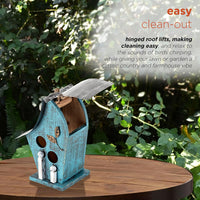 Alpine Corporation 30cm Outdoor Hanging Birdhouse - Blue - liquidation.store