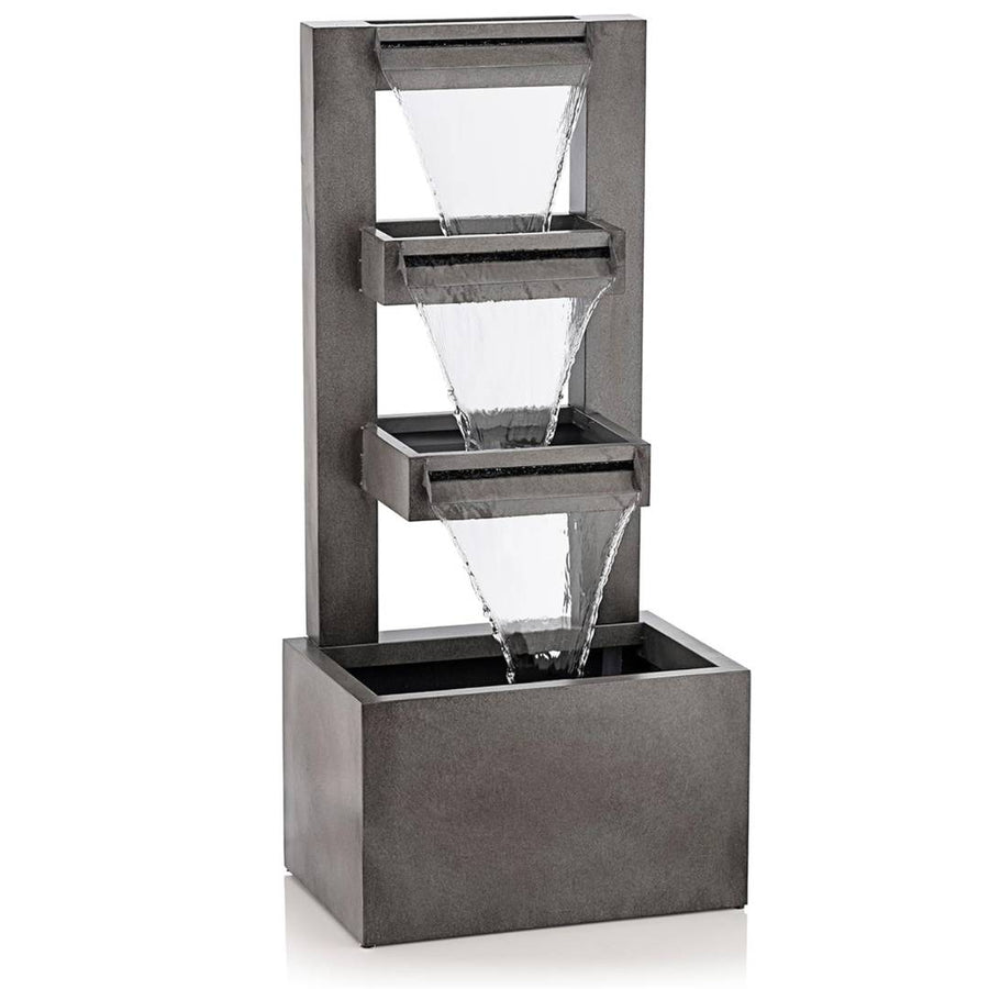 Alpine Corporation Metal Fountain - Grey - liquidation.store