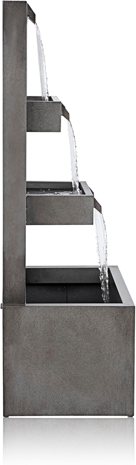 Alpine Corporation Metal Fountain - Grey - liquidation.store