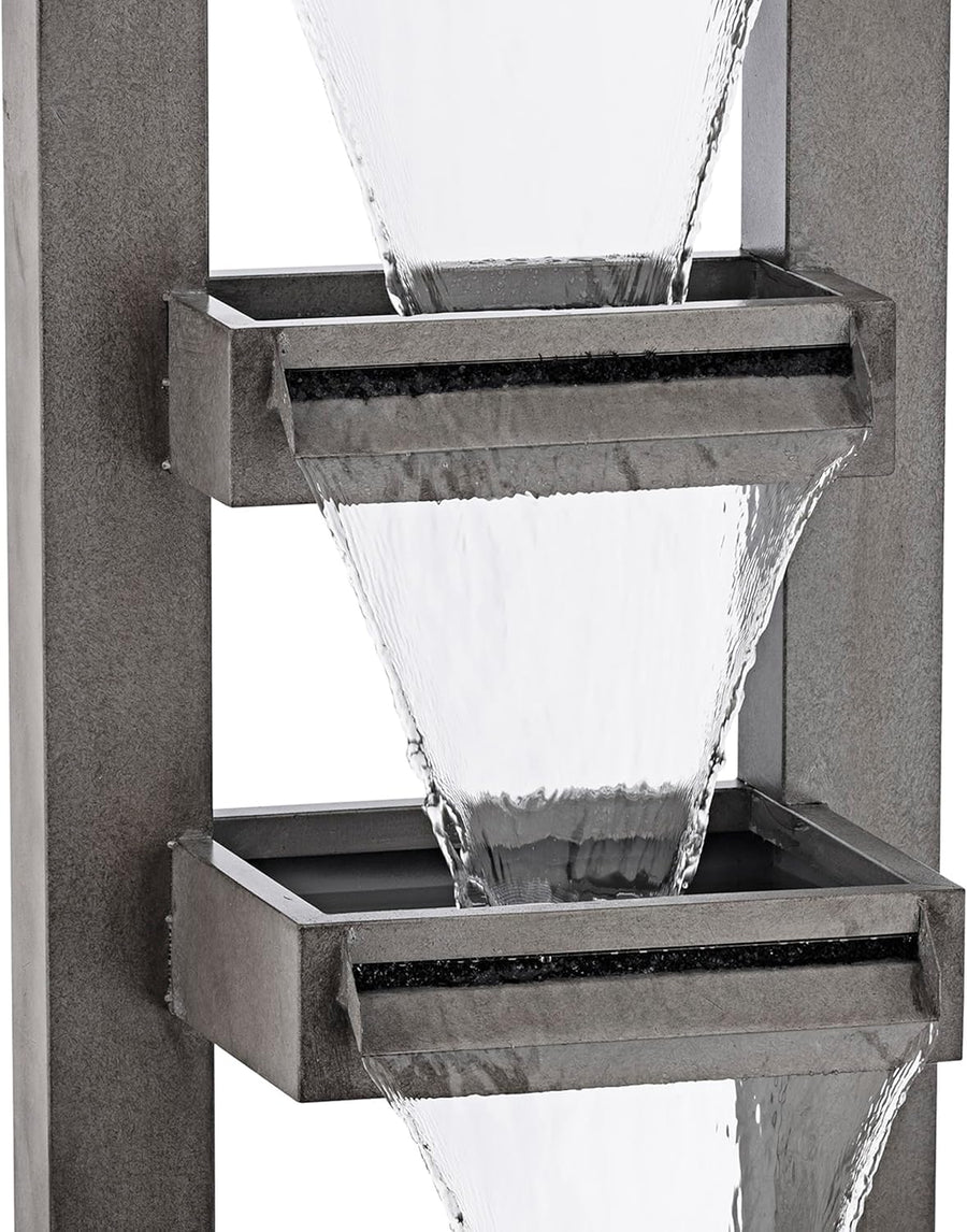 Alpine Corporation Metal Fountain - Grey - liquidation.store