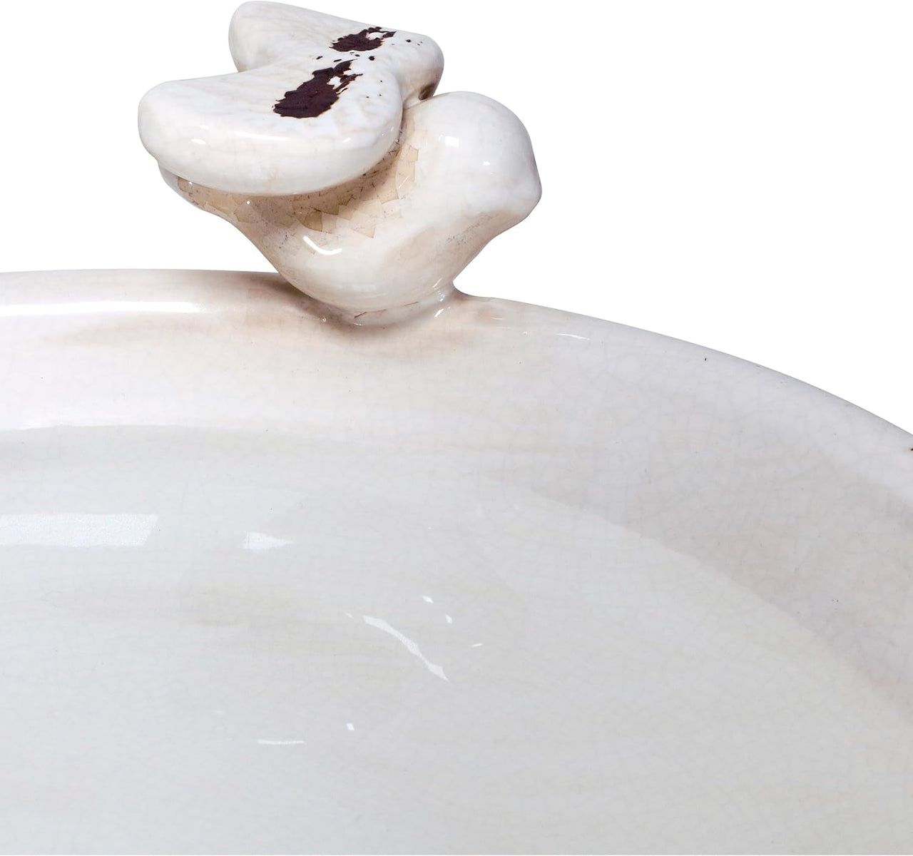 Alpine Corporation Outdoor Antique Ceramic Birdbath - Light Brown - liquidation.store