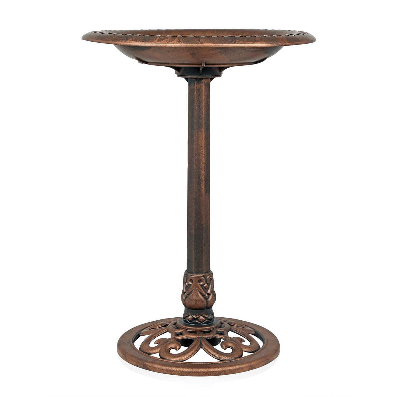Alpine Corporation Outdoor Pedestal Birdbath - Bronze - liquidation.store