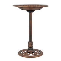 Alpine Corporation Outdoor Pedestal Birdbath - Bronze - liquidation.store