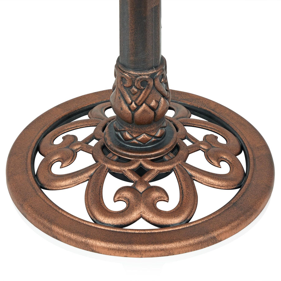 Alpine Corporation Outdoor Pedestal Birdbath - Bronze - liquidation.store