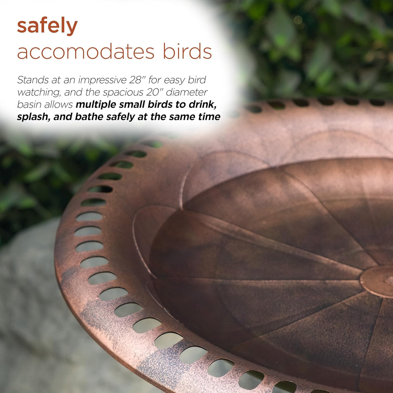 Alpine Corporation Outdoor Pedestal Birdbath - Bronze - liquidation.store