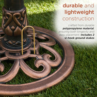 Alpine Corporation Outdoor Pedestal Birdbath - Bronze - liquidation.store