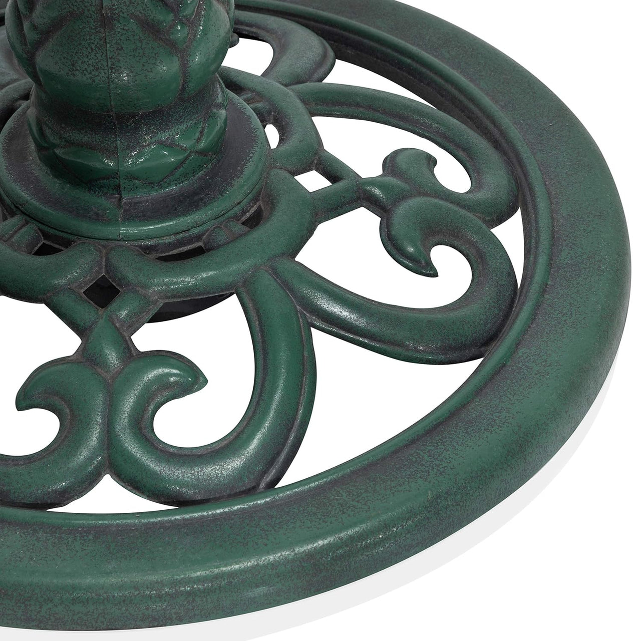 Alpine Corporation Outdoor Pedestal Birdbath - Green - liquidation.store