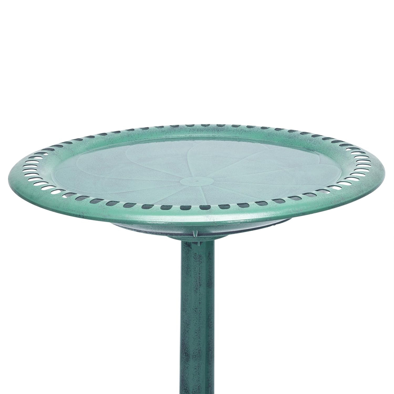 Alpine Corporation Outdoor Pedestal Birdbath - Green - liquidation.store