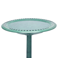 Alpine Corporation Outdoor Pedestal Birdbath - Green - liquidation.store