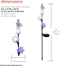 Thumbnail for Alpine Corporation Snowman and Snowflakes Christmas Solar Powered Stake - liquidation.store