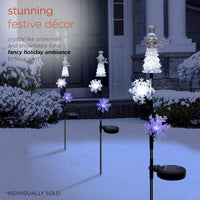 Thumbnail for Alpine Corporation Snowman and Snowflakes Christmas Solar Powered Stake - liquidation.store