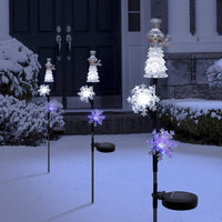 Thumbnail for Alpine Corporation Snowman and Snowflakes Christmas Solar Powered Stake - liquidation.store