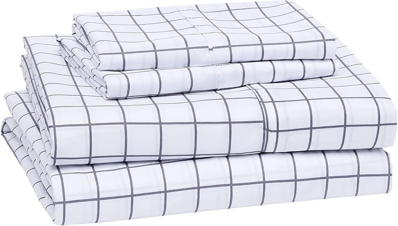 Amazon Basics - Queen size 3 piece Lightweight Super Soft Microfiber Duvet Cover Set with 16" Deep Pockets - liquidation.store