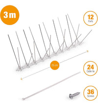 Amazy Plastic Bird Spikes 3 Meter Deterrent - liquidation.store