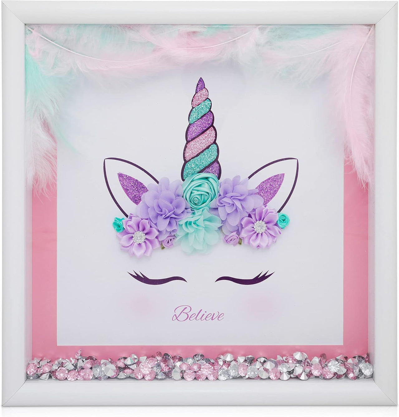 Amitié Lane DIY Unicorn Picture Craft Kit - Create Your Own Wall Art Decor - liquidation.store