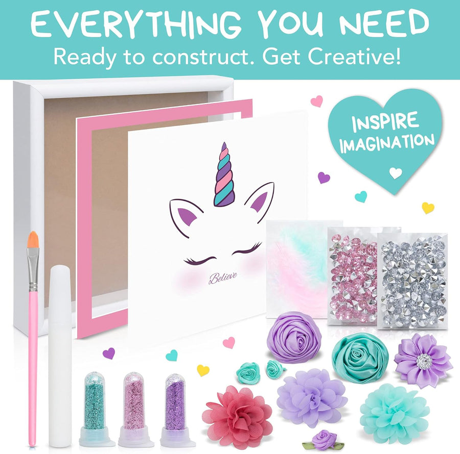 Amitié Lane DIY Unicorn Picture Craft Kit - Create Your Own Wall Art Decor - liquidation.store