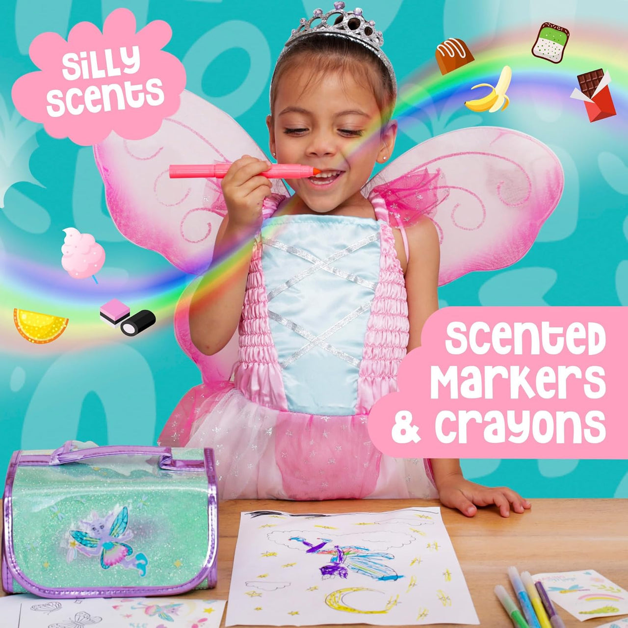 Amitié Lane Scented Markers With Fairy Pencil Case 6YRS+ - liquidation.store