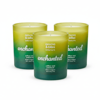 Aroma & Bliss Enchanted Soy Candle - Saffron & Patchouli 198g - liquidation.store