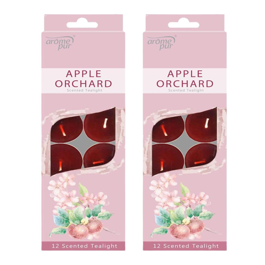 AROME PUR Apple Orchard Scented Tealights (24 Pack) - liquidation.store
