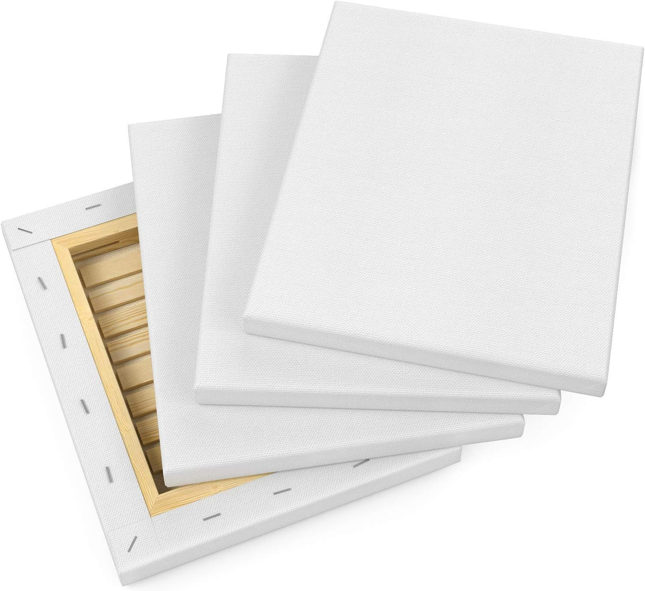 ARTEZA 20x25 cm Premium Stretched Canvas - Pack of 12 - liquidation.store