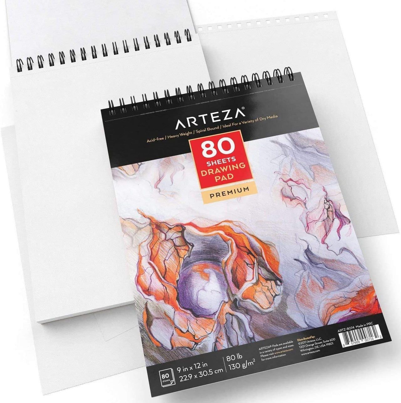 Arteza 22.9 x 30.5cm Drawing Pad - 2 Pack - liquidation.store