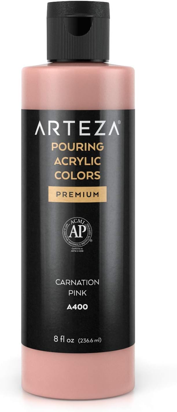 Arteza Acrylic Pouring Paint - Carnation Pink (236ml) - liquidation.store