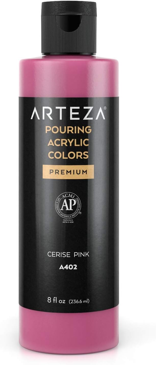 Arteza Acrylic Pouring Paint - Cerise Pink (236ml) - liquidation.store