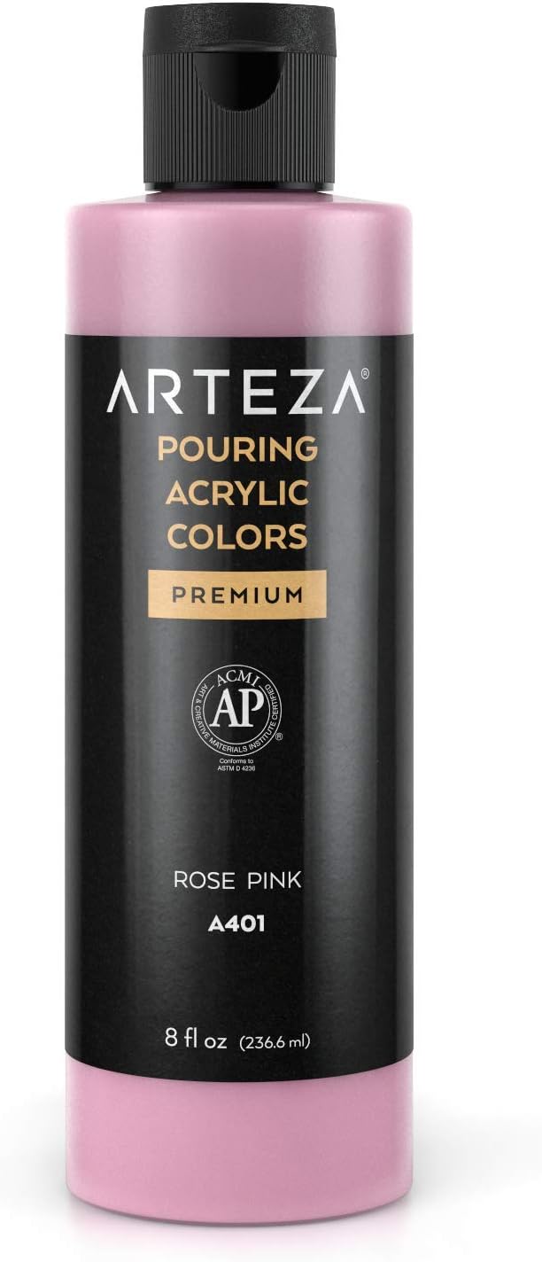 Arteza Acrylic Pouring Paint - Rose Pink (236ml) - liquidation.store