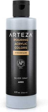 Thumbnail for ARTEZA Acrylic Pouring Paint - Silver Gray (236ml) - liquidation.store