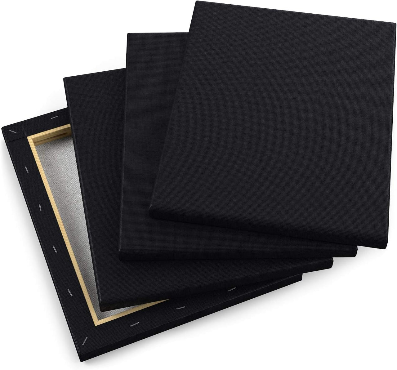 Arteza Black Stretched Canvas - 20x25cm (Pack of 12) - liquidation.store