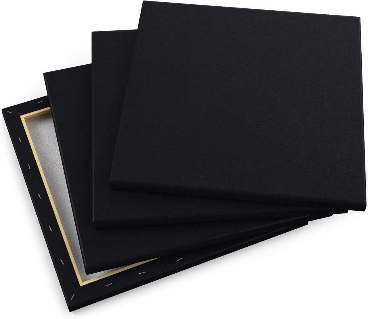 Arteza Black Stretched Square Canvas - 30x30cm (Pack of 8) - liquidation.store